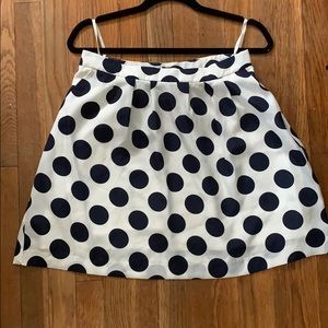 Silky polka dot skirt